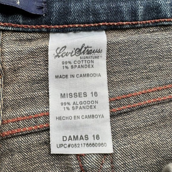 Levi Jeans Womens 16 Bootcut 36x32 Blue Medium Wash Denim Mid Rise - Picture 6 of 13